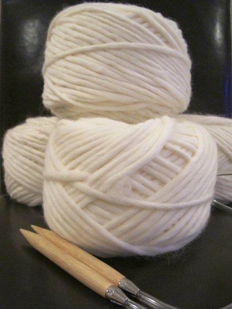 I spent a fortune on this beautiful soft, white Peruvian wool (if you think going all in is limited to running a marathon in Antarctica, you are wrong)