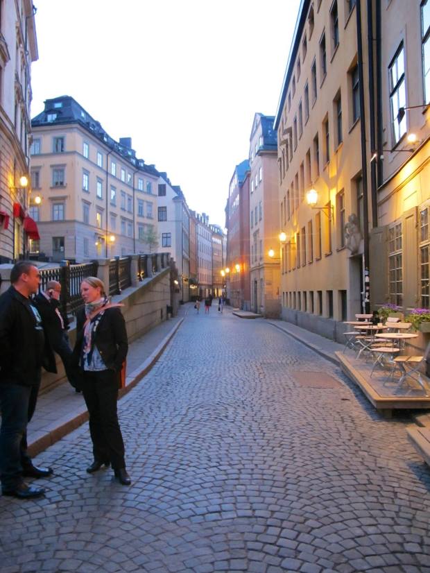 Lovely old European streets. This used to be the city wall to protect Stockholm from invaders to the East.