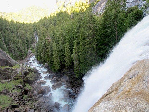 Top of Vernal Falls looking into the valley