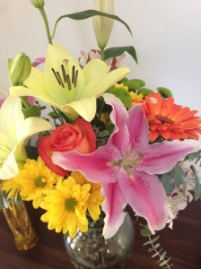 Feel better flowers from The Boy totally worked!