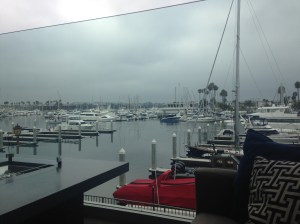 Why yes, I will sip coffee and read the New Yorker on a cozy couch looking at Marina Del Ray with my hubby at the Ritz.