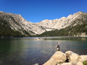 The Boy fishing. Moments like this make me so happy